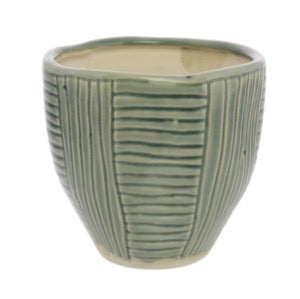 HomArt Small Teal Lucie Cachepot – Elegant Ceramic Flower Pot for Indoor Plants, Home Decor, and Table Centerpiece | Perfect for Succulents, Herbs, and Small Houseplants