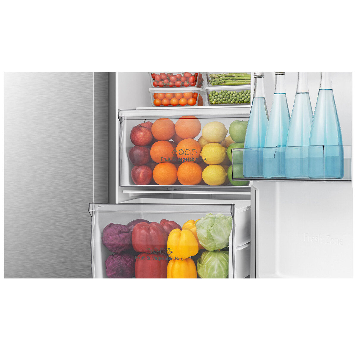Hisense 649L Side by Side Refrigerator with Non-Plumbed Water Dispenser - Stainless Steel HRSBS649SW - Perfect for Large Families & Modern Kitchens