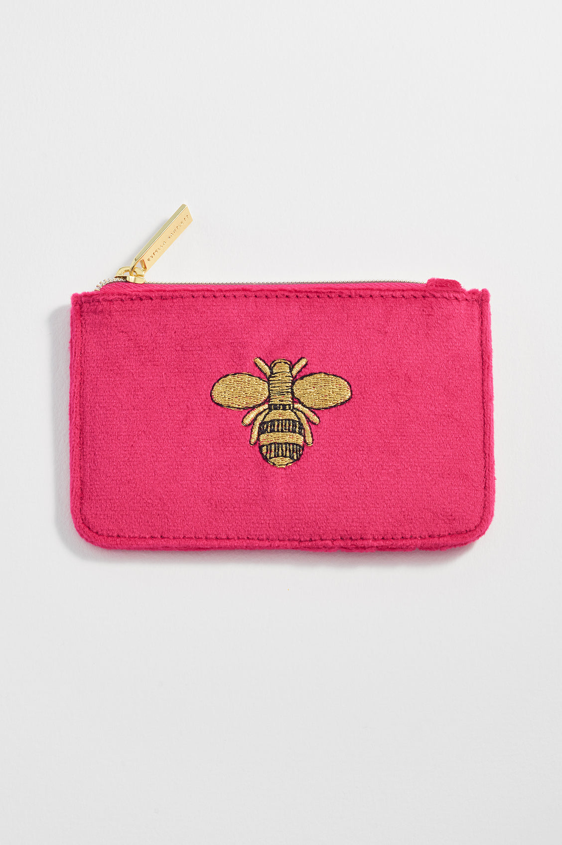 Embroidered Bee Card Holder Wallet - Stylish & Compact for Credit Cards, ID, and Cash - Perfect for Everyday Use, Travel, and Gifts