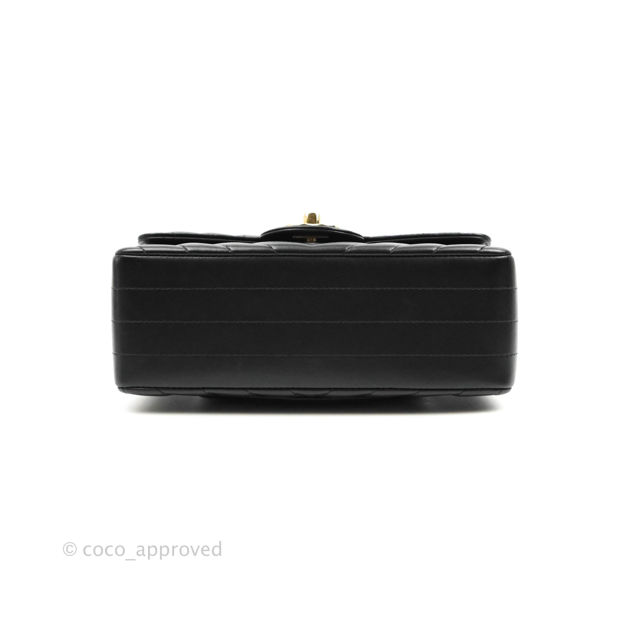 Chanel Chevron Mini Rectangular Flap Bag in Black Lambskin with Gold Hardware - Luxury Crossbody Purse for Women, Perfect for Evening Events & Date Nights