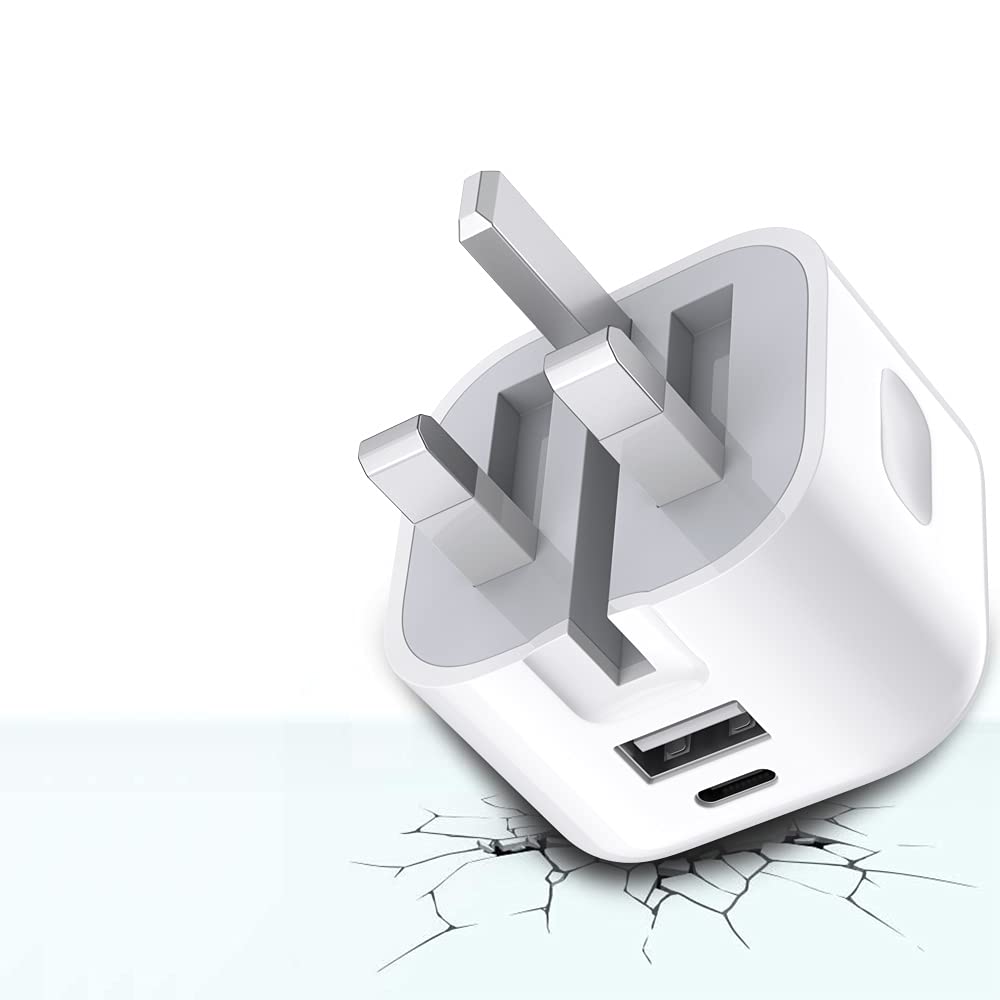 20W Dual Port USB-C PD Fast Charger for Huawei P40/P30/P20/Mate 20/P Smart - Compact Foldable Wall Plug with Super Fast Charging | Perfect for Home, Office & Travel