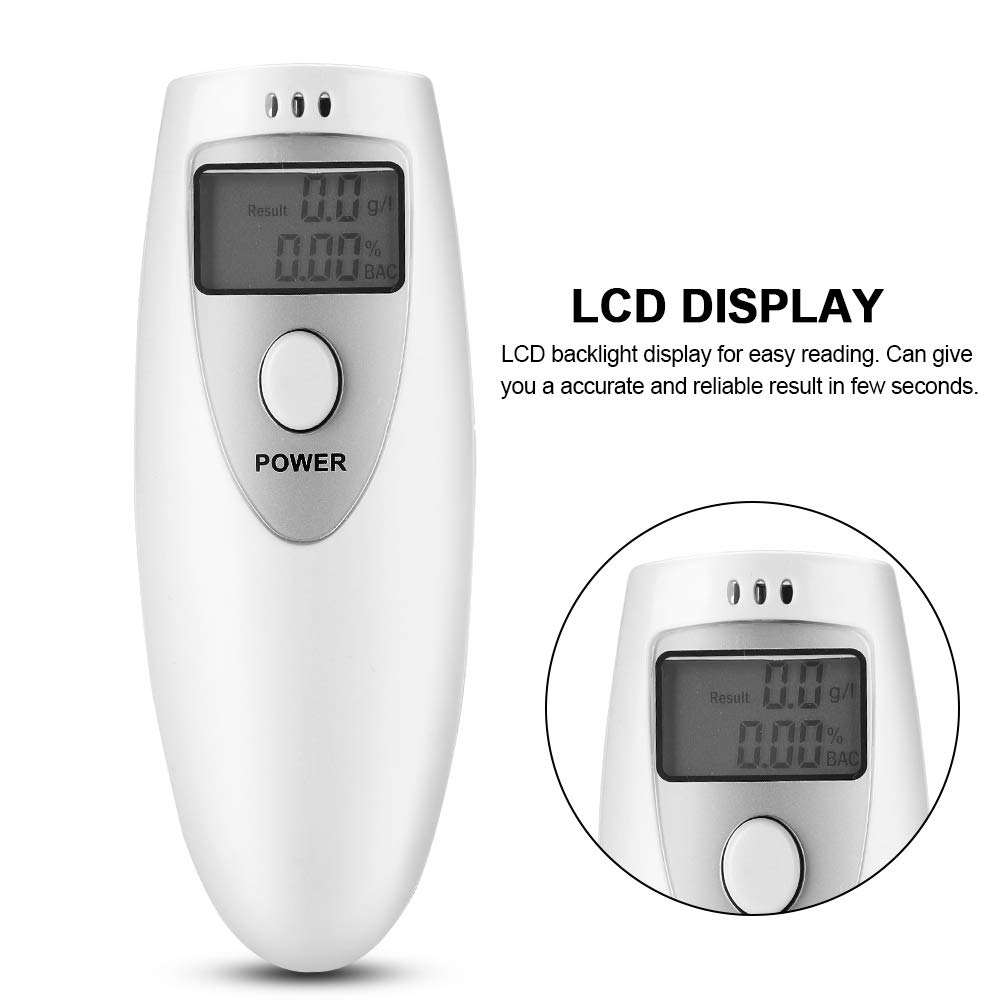 **Portable Digital Breathalyzer with LED Screen - Accurate Alcohol Tester for Drivers, Personal & Home Use - Compact & Ultra-Light for Bars, Parties & Road Safety**