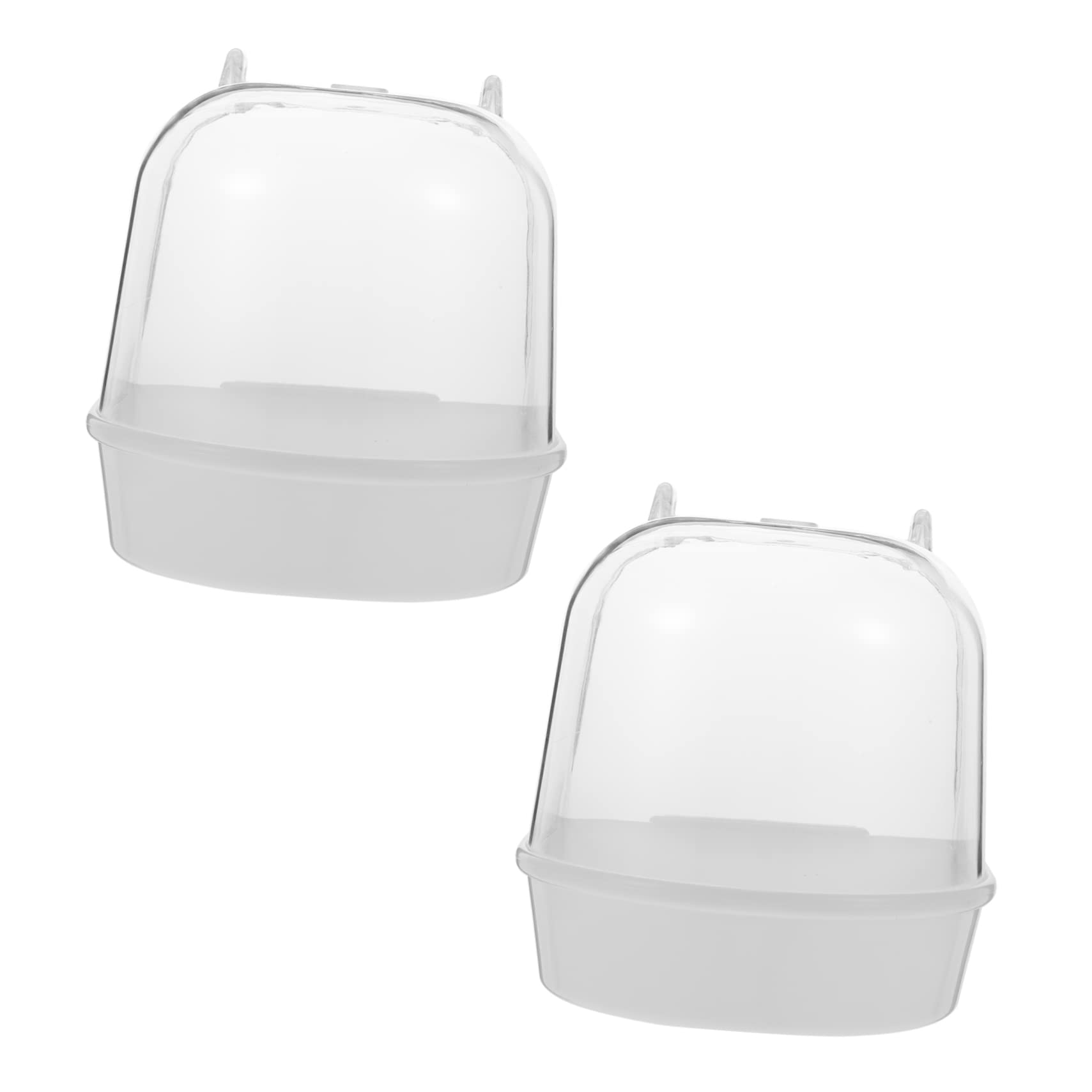 2pcs Parrot Bathing Tubs - Easy to Clean Bird Bath for Cage, Indoor Parakeet & Small Birds | Durable & Spill-Proof Design | Perfect for Daily Bird Grooming & Playtime