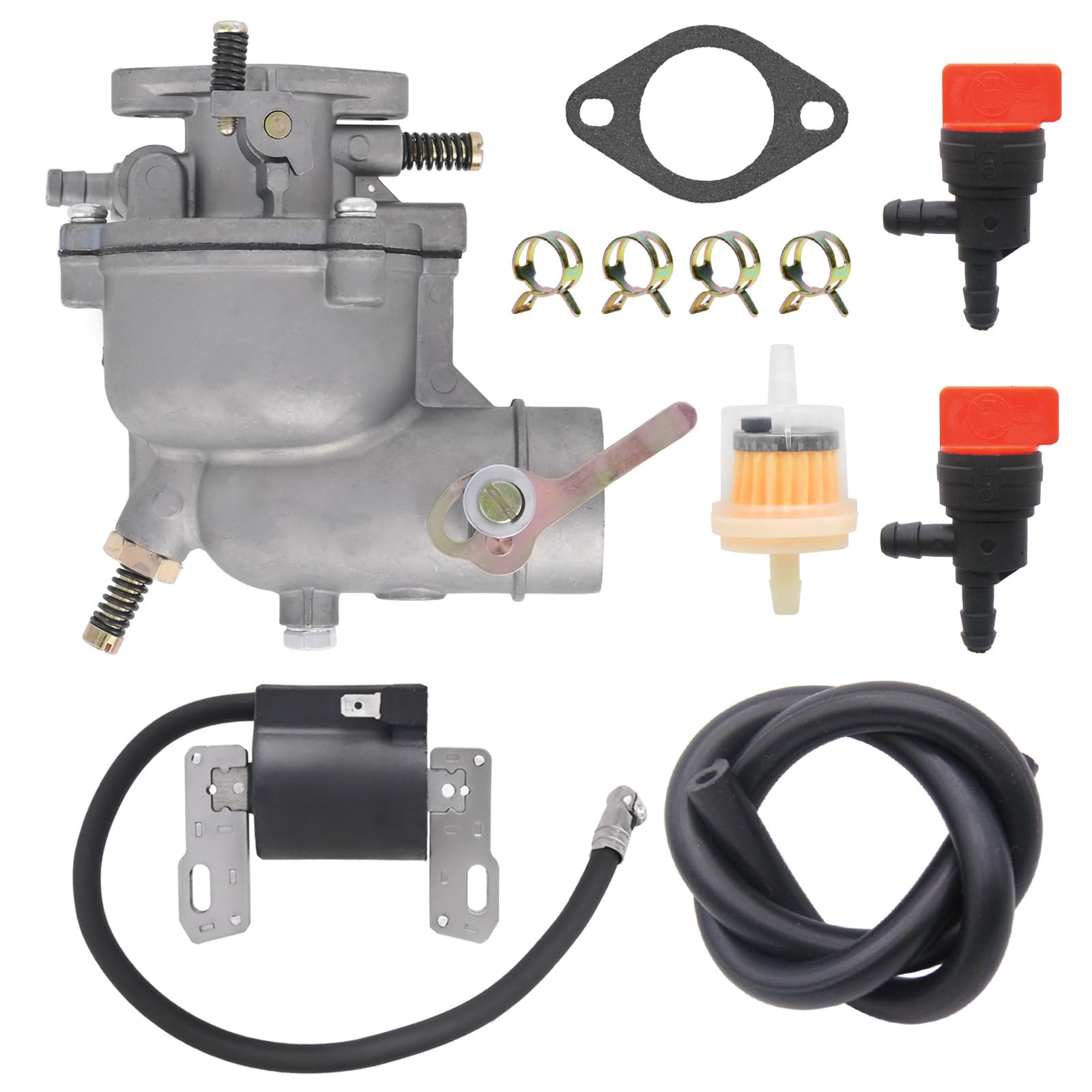 390323 Carburetor with Ignition Coil Compatible with 394228 7HP 8HP 9HP Engines - Fits Models 299169 170401 190412 170402 194412 - Replacement Part for Lawn Mowers, Tractors & Outdoor Power Equipment