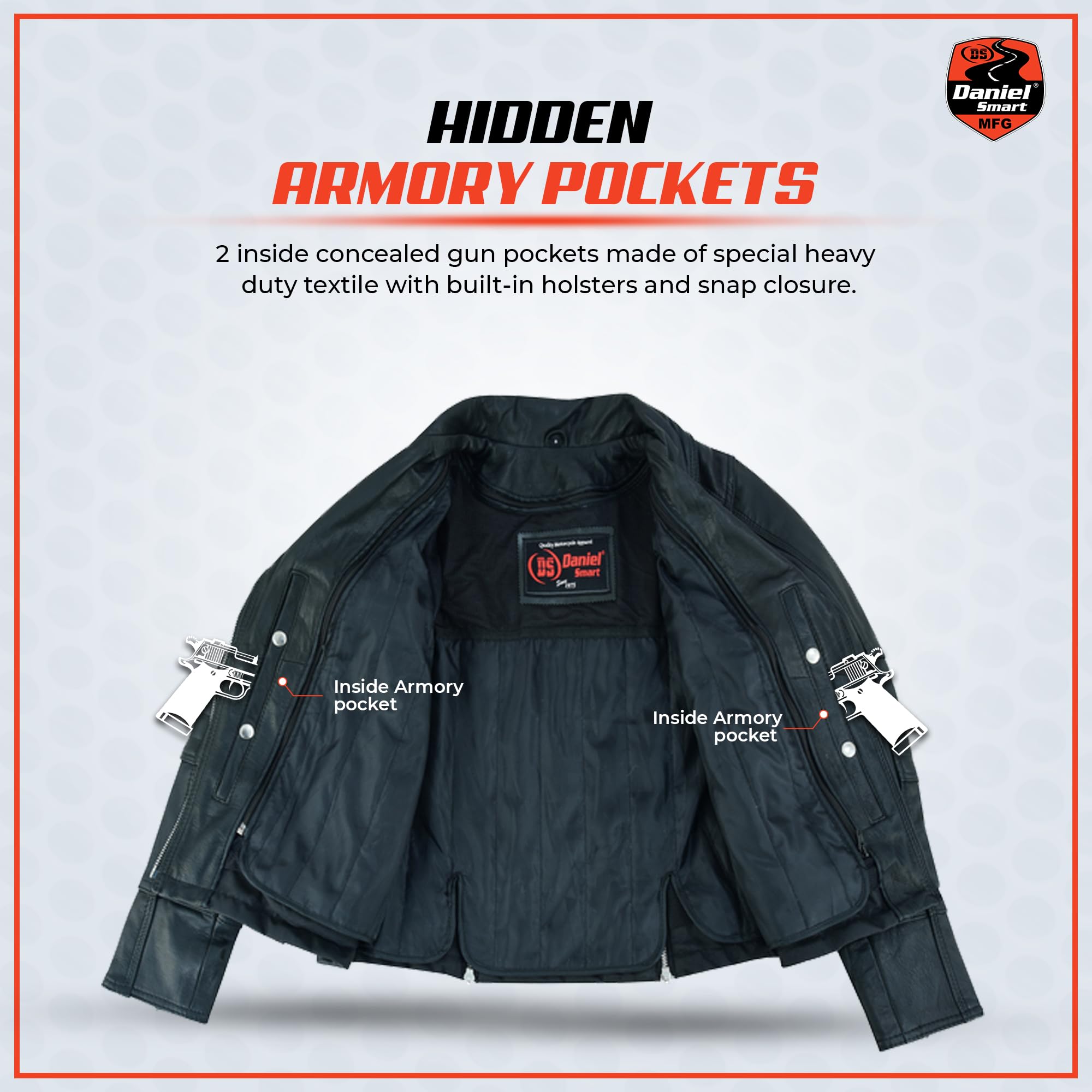 Premium Men's Motorcycle Leather Jacket - Genuine Lambskin Biker Jacket with Zipper & Multiple Pockets - Stylish & Durable Riding Gear for Harley, Cruiser & Street Bikes - Perfect for Daily Commute, Road Trips & Motorcycle Events