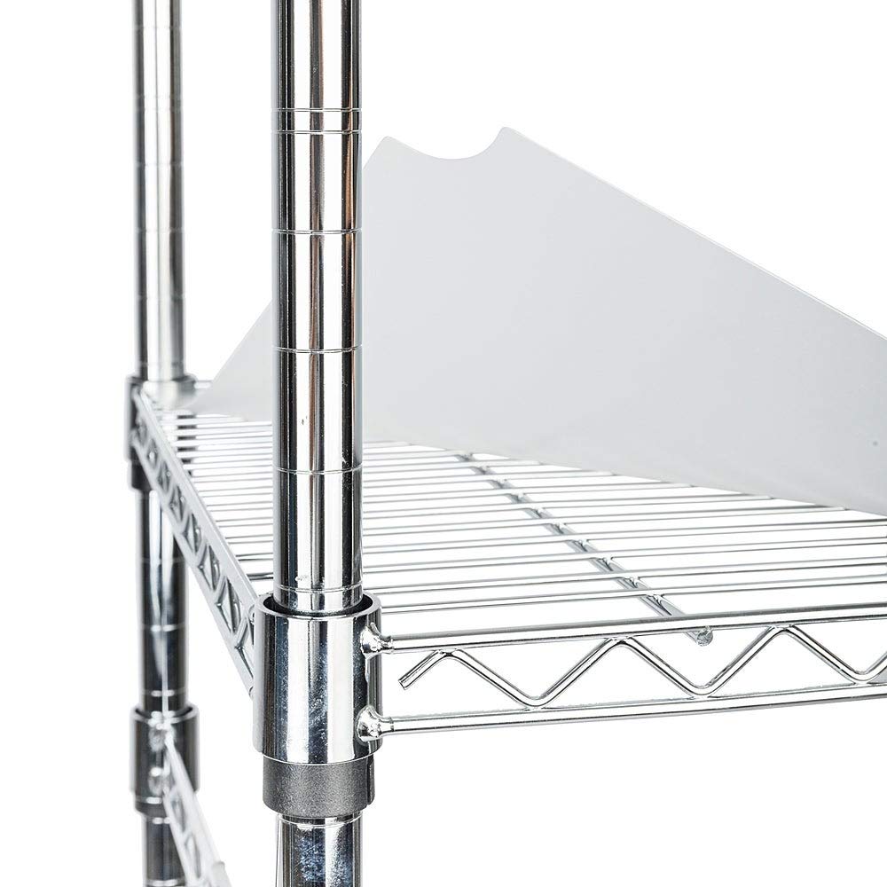 Custom Closet Organizer Shelves System Kit - Expandable Clothes Storage with White Stainless Steel Finish & Hardware Included | Perfect for Bedroom, Walk-in Closet & Home Organization