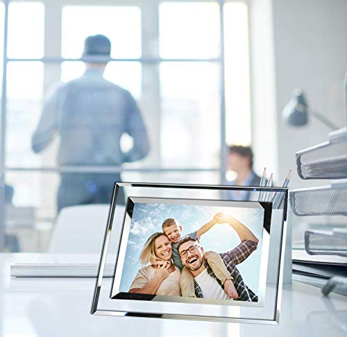 8x10 Picture Frame Set - 2 Pack Glass Wall & Tabletop Display for Photos