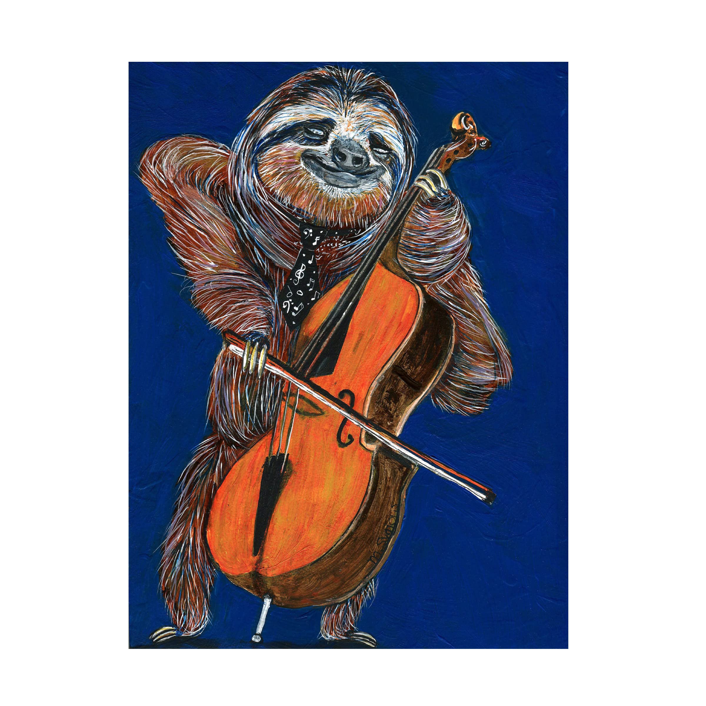 Trademark Fine Art 'Slow Yo Ma' Canvas Wall Art by Melissa Symons - Perfect for Living Room, Bedroom & Office Decor