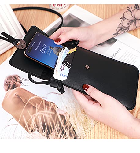 Samsung Galaxy S21 Ultra Leather Crossbody Phone Case with Card Holder & Shoulder Strap - Slim Wallet Purse for Women & Girls (Red) - Perfect for Travel, Shopping, and Everyday Use