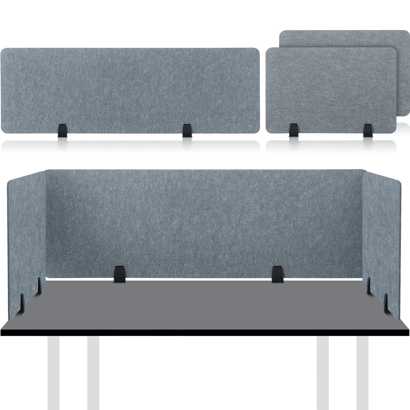 Yaomiao 3-Pack Acoustic Desk Divider Panels - 47.3