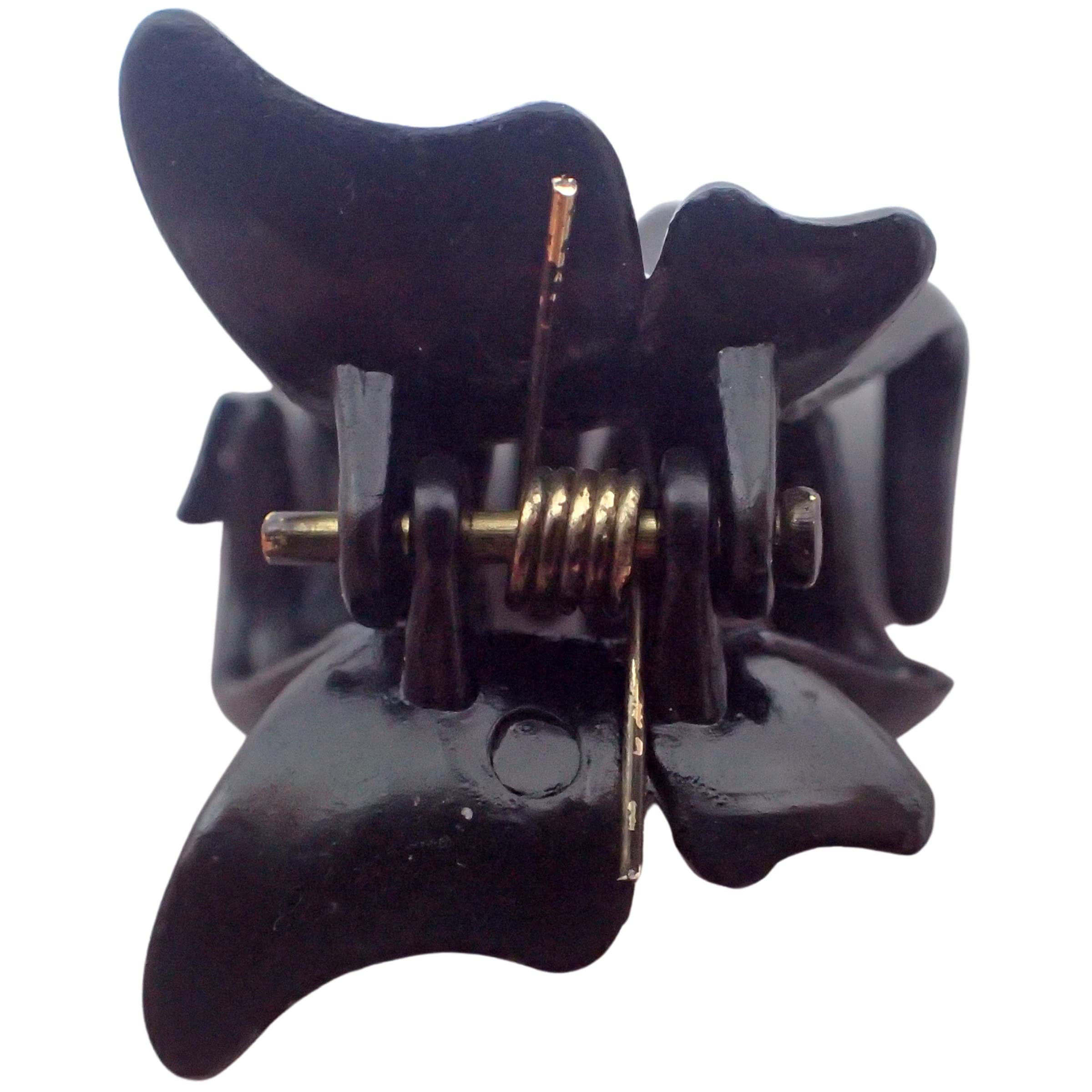 Topkids 6-Piece Mini Butterfly Hair Clips for Women & Girls - Black Hair Claw Clips for Styling, Hair Accessories | Perfect for School, Parties, Weddings & Everyday Use