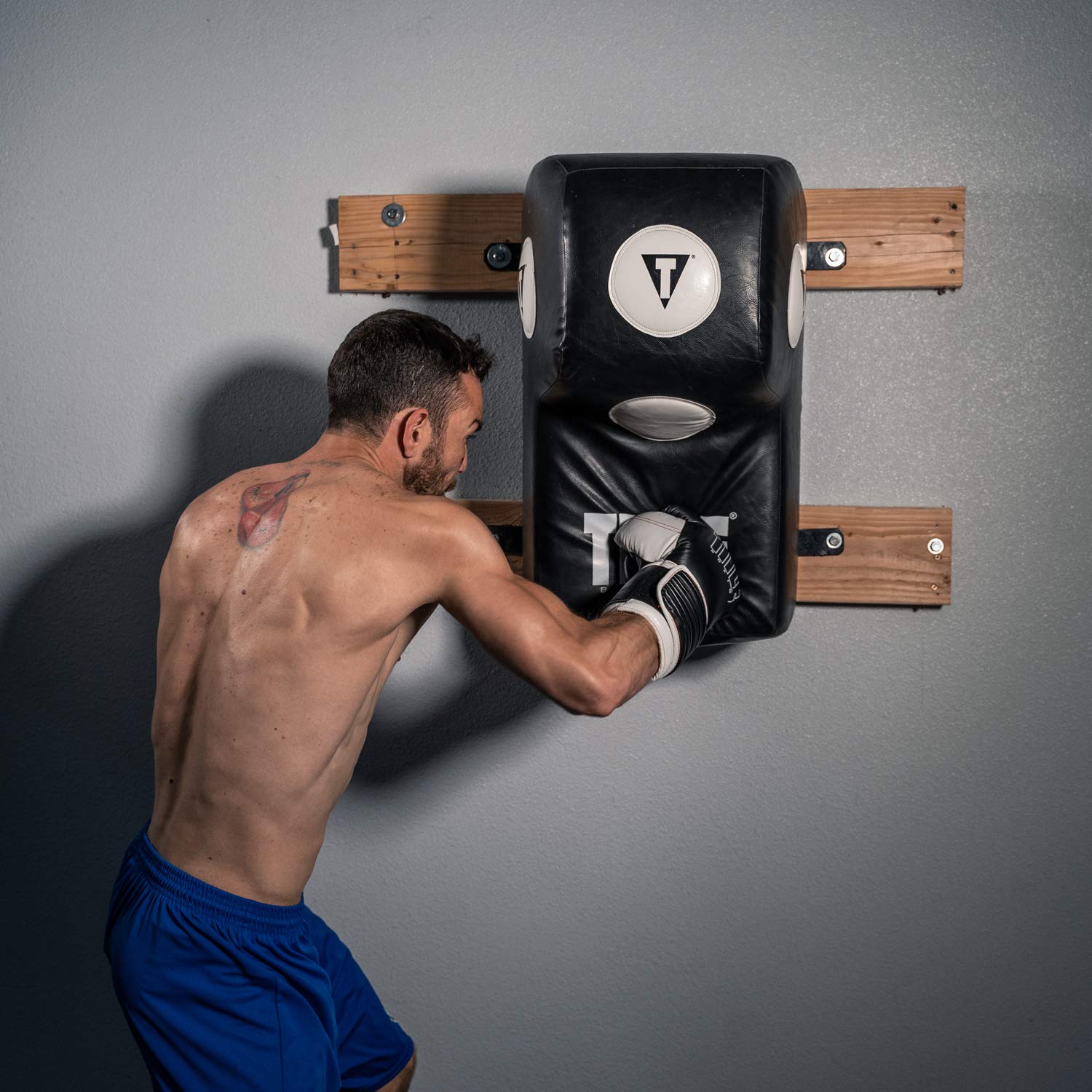 TITLE Boxing Wall Mount Menace Training Bag - Heavy Duty Uppercut Punching Bag for Adults, Angle & Specialty Boxing Training, Wall Mounted Hanging Bag for Home Gym, Boxing Practice & MMA Workouts