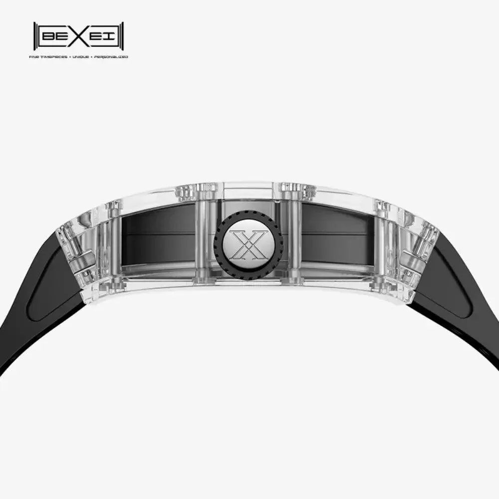BEXEI 9130 Men's Skeleton Automatic Mechanical Watch - TR90 Transparent Case, Luminous Hands, Waterproof Wristwatch for Business, Casual & Formal Occasions (2023 New Release)