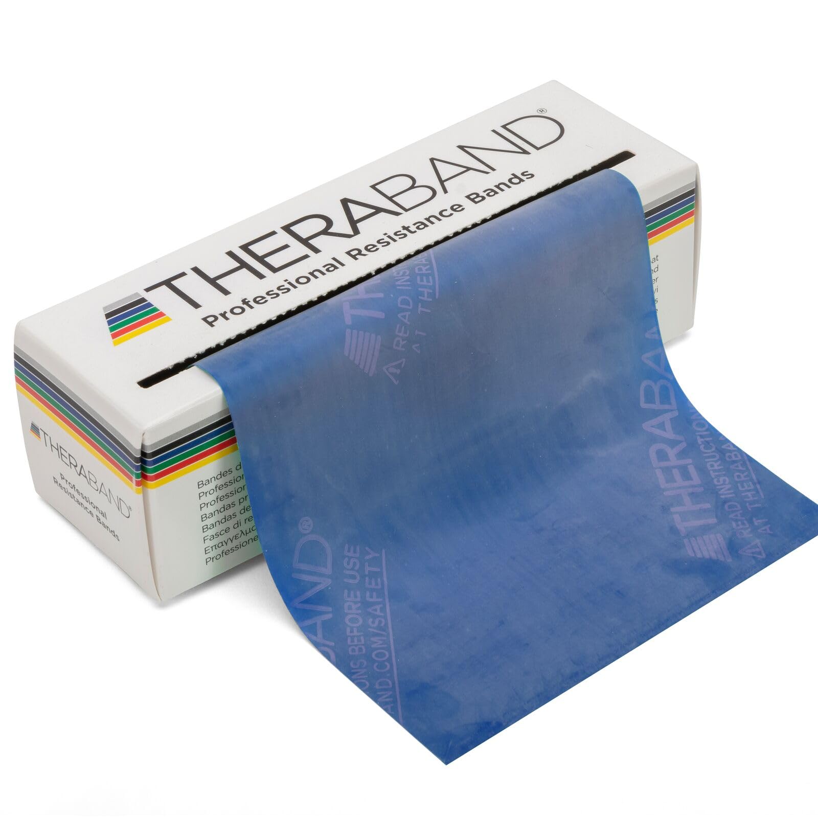 THERABAND Professional Latex Resistance Bands - 6 Yard Roll for Strength Training, Physical Therapy & Home Workouts - Extra Heavy Level 5 (Blue) - Ideal for Upper/Lower Body Exercises, Pilates & Rehabilitation