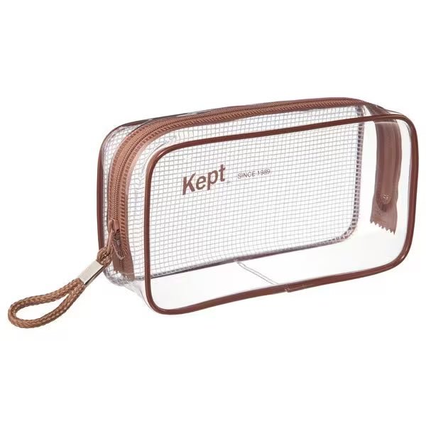 Raymay Fujii Clear Pen Pouch - Transparent Stationery Organizer for Pencils, Pens & School Supplies - Perfect for Students, Office & Travel Use