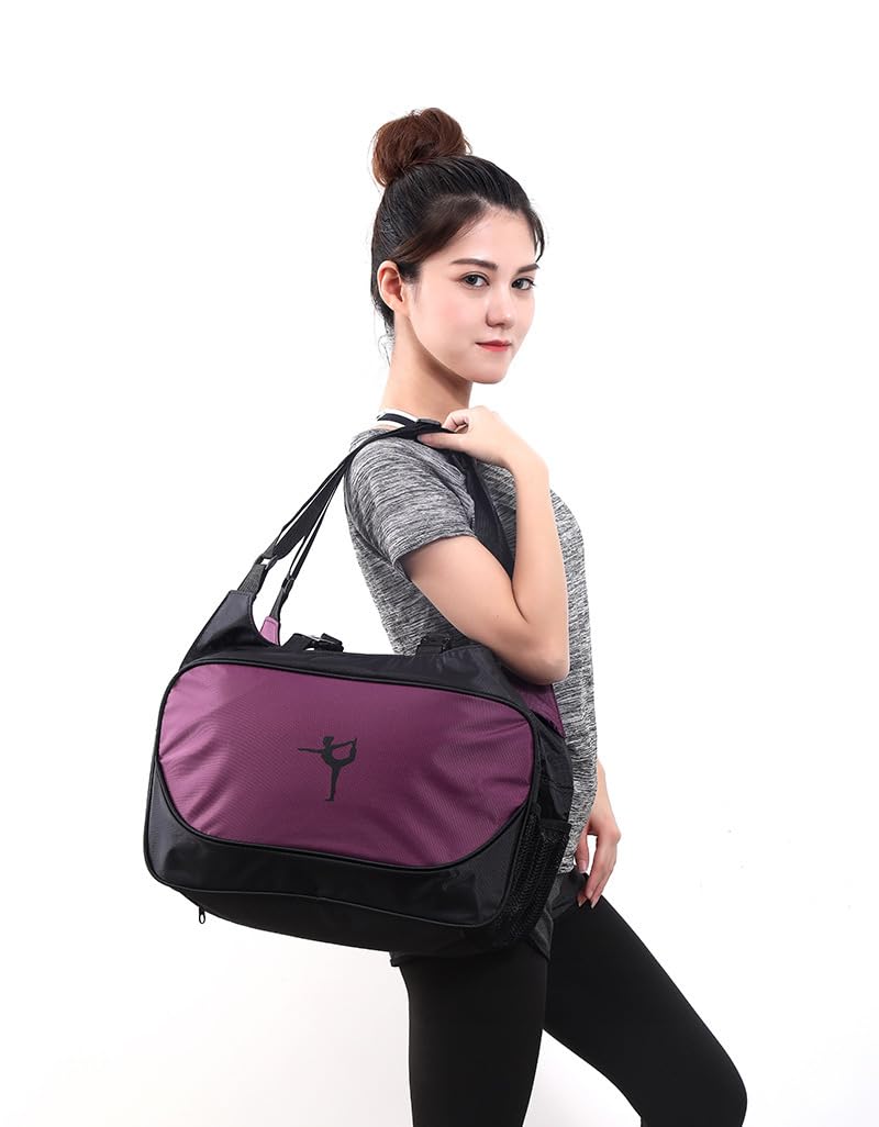 Premium Yoga Bag with Mat Holder & Shoe Compartment - Lightweight Gym Tote for Women - Perfect for Yoga, Pilates & Fitness Classes - Holds Essentials & Daily Workout Gear (Mat Not Included)