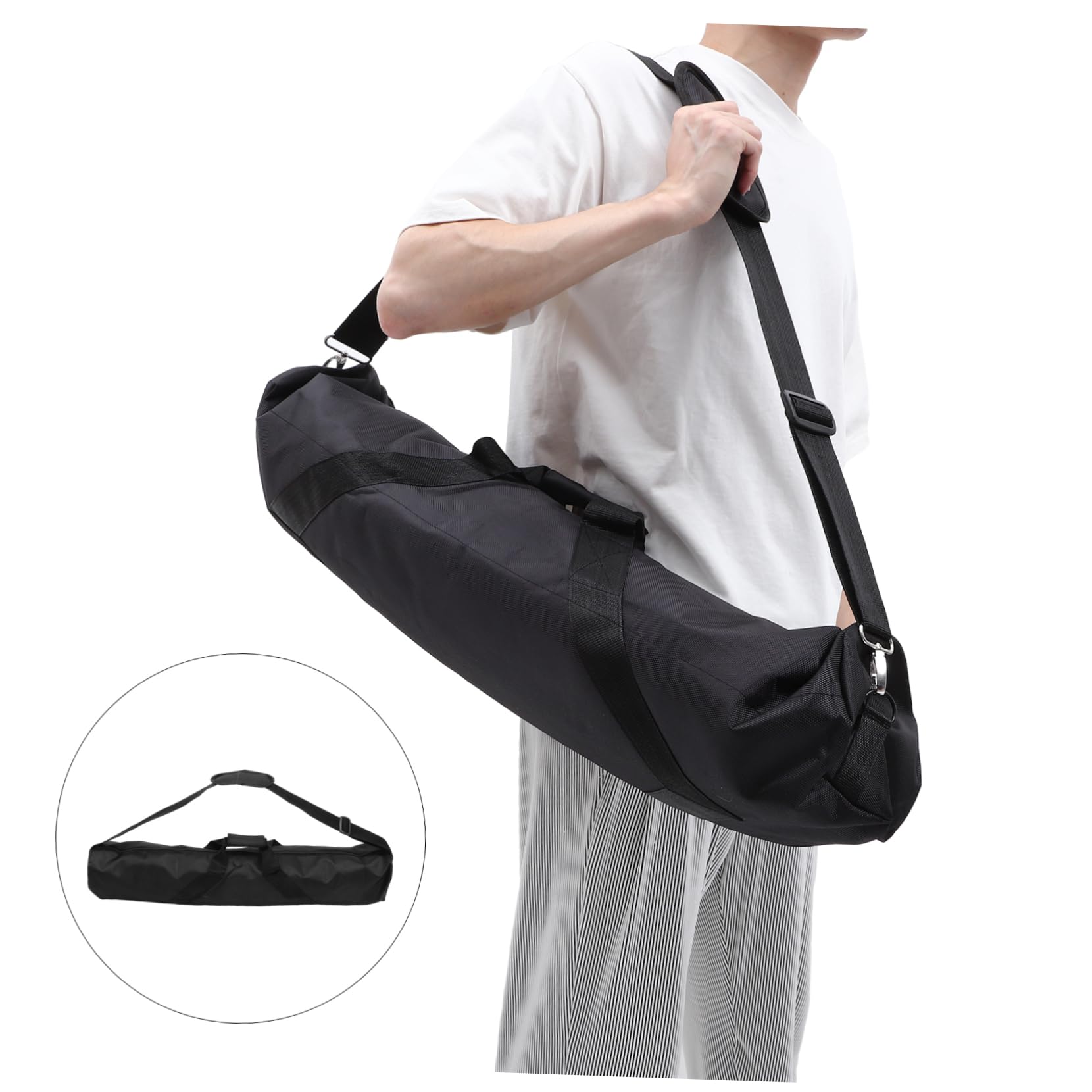 **Portable Nylon Fishing Gear Storage Bag - Lightweight Tote for Tent Poles, Fishing Rods, Tripods & Equipment | Perfect for Camping, Hiking & Outdoor Adventures**
