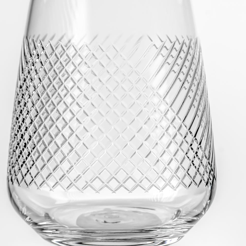 Bourbon Street 15.75oz Stemless Wine Tumbler Set of 4 - Elegant Glass Cups for Wine, Cocktails, and Beverages - Perfect for Parties, Weddings, and Home Entertaining