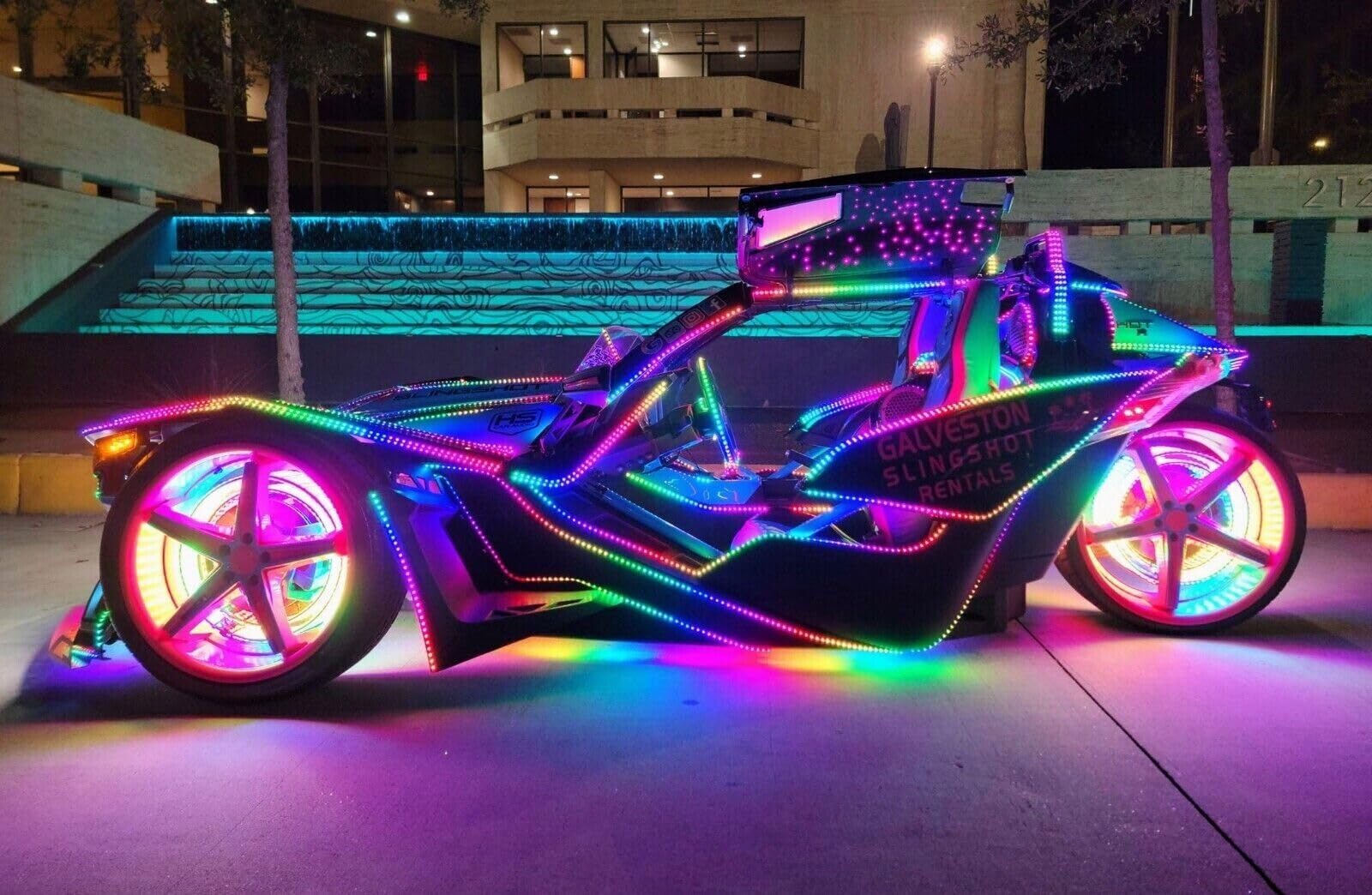1PCS Double Row Chasing Wheel Lights for 17.5