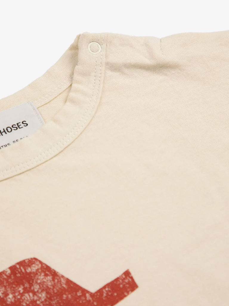 Bobo Choses Baby Magic Flute T-Shirt in Ecru | Organic Cotton Kids Tee for Boys & Girls | Perfect for Playdates & Birthday Parties