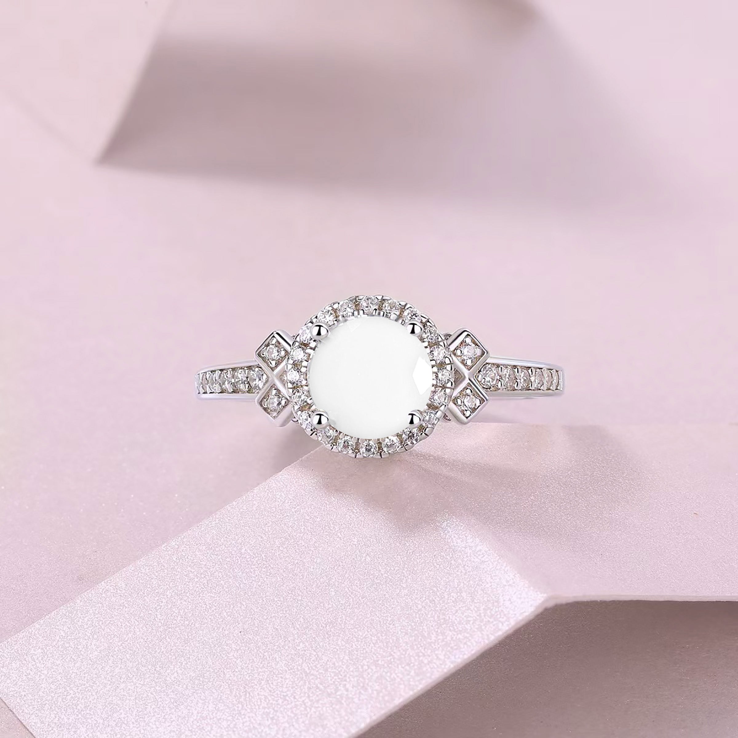 Classic Solitaire Breastmilk Ring - Elegant 925 Sterling Silver Nursing Jewelry for Breastfeeding Moms | Perfect Push Present, Mother's Day Gift & Everyday Wear
