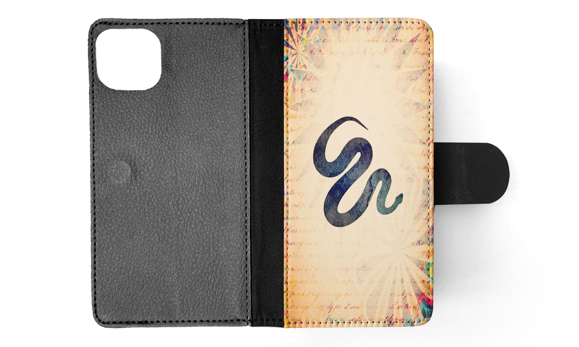Snake Watercolor Art Flip Wallet Phone Case for Apple iPhone 15 Plus - Stylish Protective Cover with Card Slots for Everyday Use & Travel