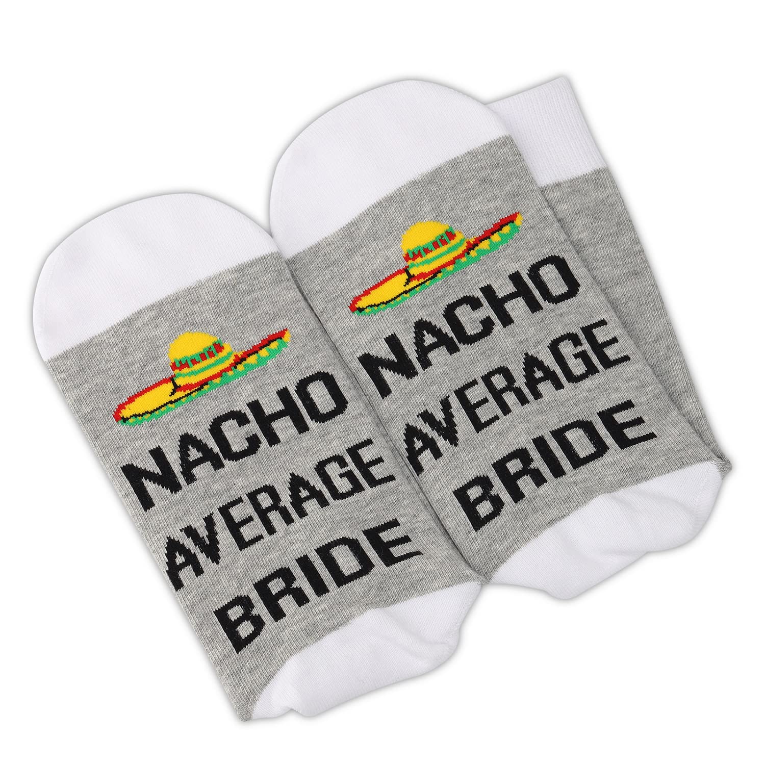 BDPWSS Funny Nacho Bride Socks - Perfect Wedding Gift for Bride, Best Friend & Sister - Unique Engagement Present for Bride-to-Be - Cute & Comfortable Bridal Party Accessories (Great for Bachelorette Parties & Wedding Day Photos)