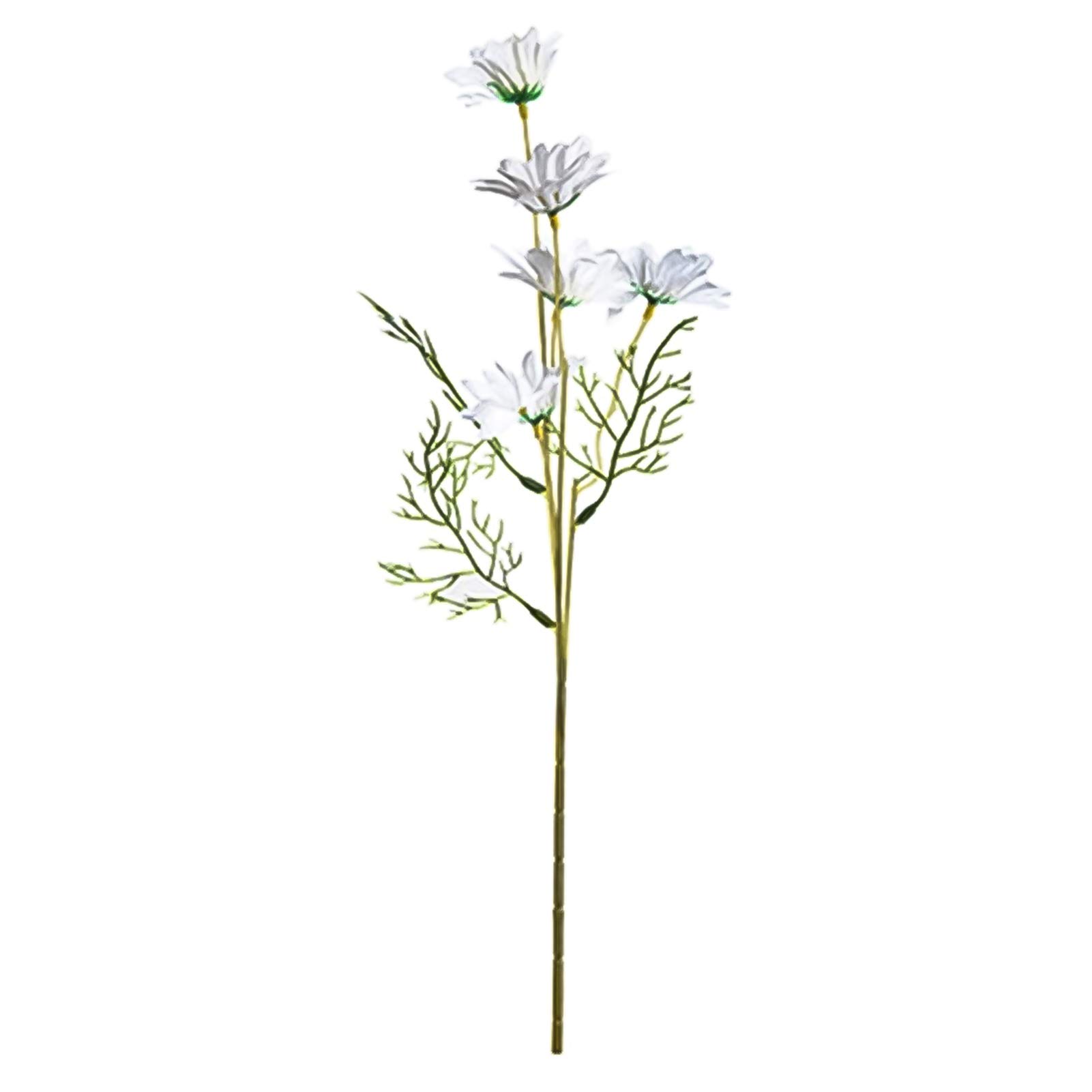 IKAXIYO 5-Head Artificial Daisy Flowers - Faux Silk Simulation Marguerite Plants for Home Decor, Wedding Centerpieces & Office Decoration - Realistic White Fake Flowers for Table Arrangements