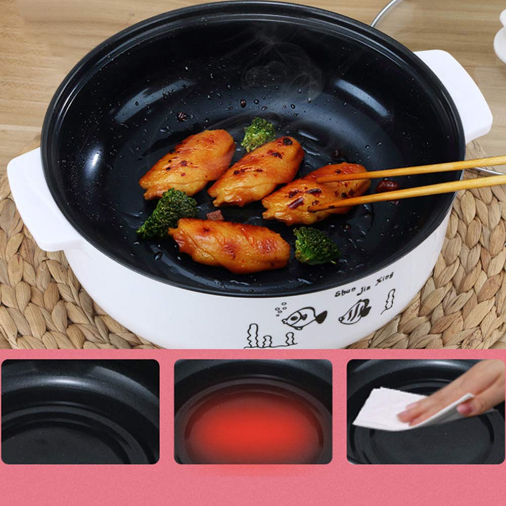Non-Stick Electric Skillet - Multi-Function Electric Hot Pot with Double Handles, Stainless Steel Electric Cooker for Home Cooking, Boiling, Steaming & Frying | Perfect for Family Meals, Parties & Dorm Use