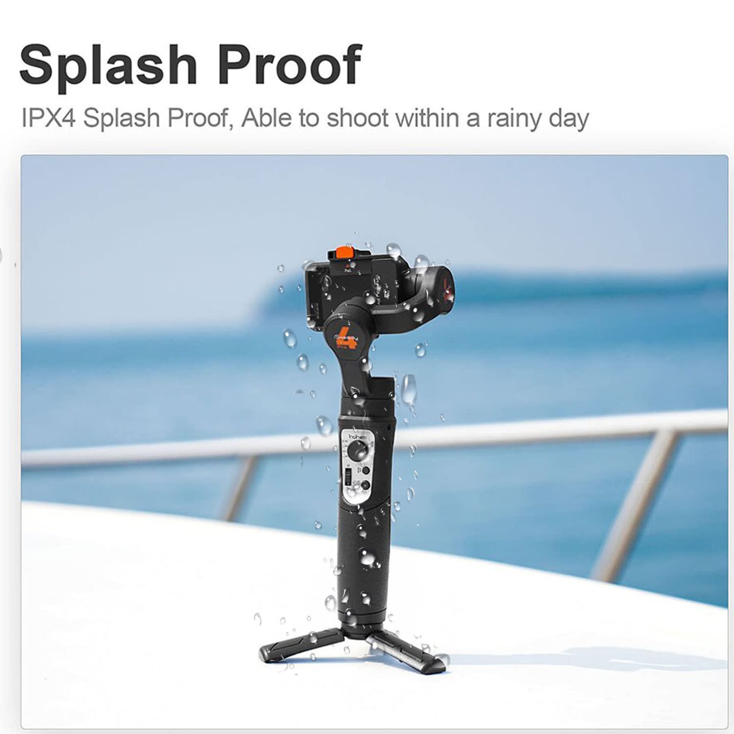Hohem iSteady Pro 4 3-Axis Gimbal Stabilizer for GoPro 13/12/11/10/9/8/7/6/5, Osmo Action & Action Cameras - Bluetooth & Cable Control, IPX4 Splash Proof with Tripod - Perfect for Vlogging, Travel, Sports & Adventure Filming