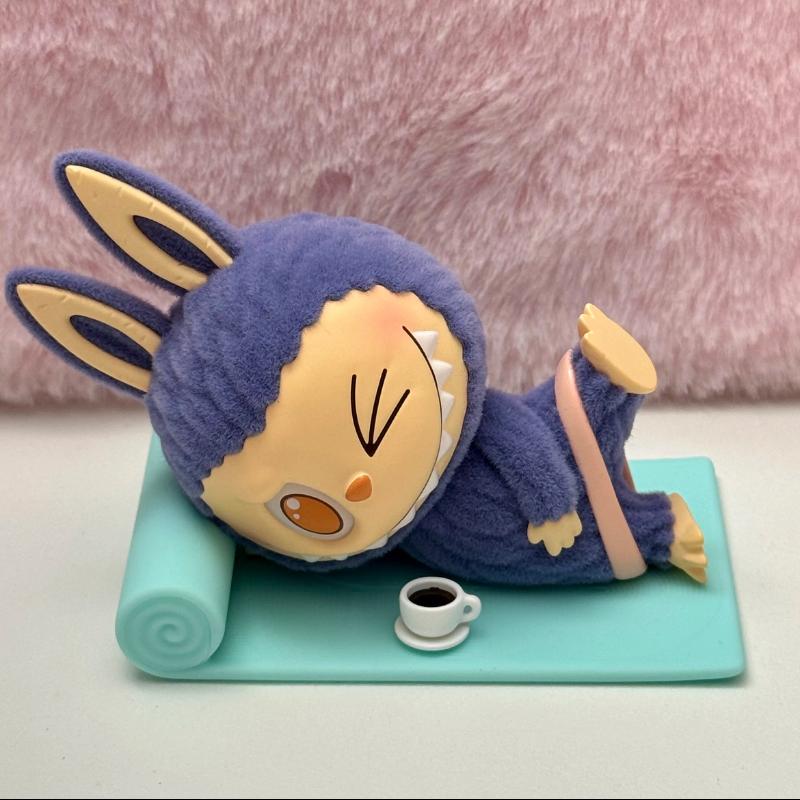 Labubu The Monsters Lazy Yoga Series Complete Set - Cute Collectible Vinyl Figures for Home Decor, Office Display & Gift Giving