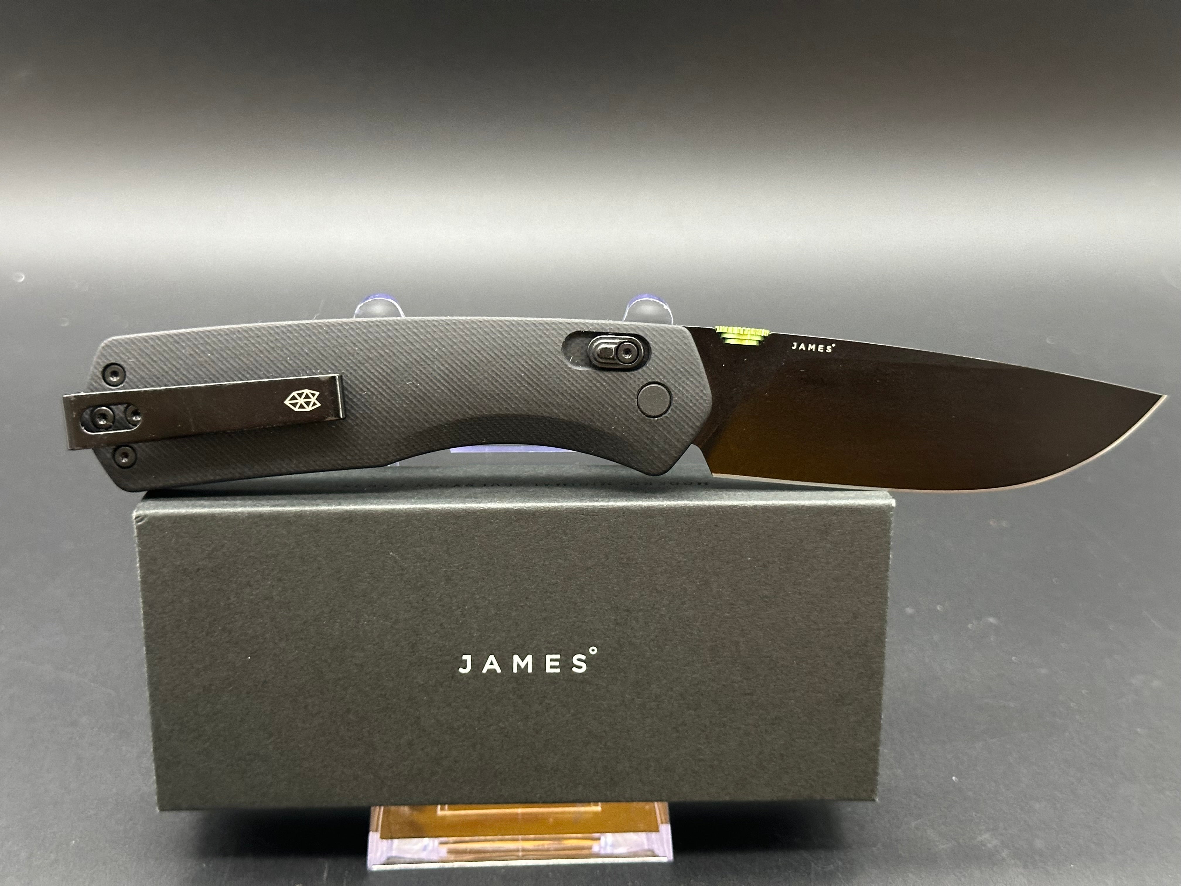 The James Brand Carter XL Ambi Slider Knife - Black G10 Folding Pocket Knife for Outdoor, Camping & Everyday Carry (EDC)