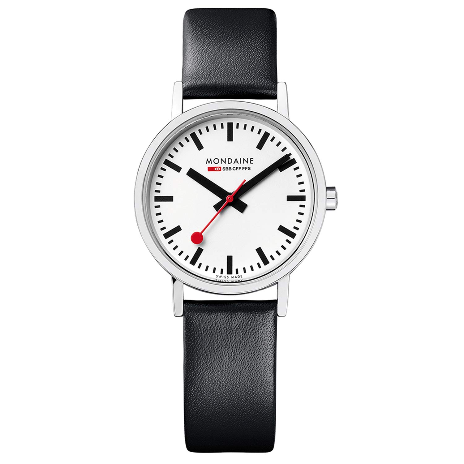 Mondaine Women's A658.30323.16SBB Classic Quartz Watch with Genuine Leather Band - Elegant Timepiece for Office, Business & Everyday Wear