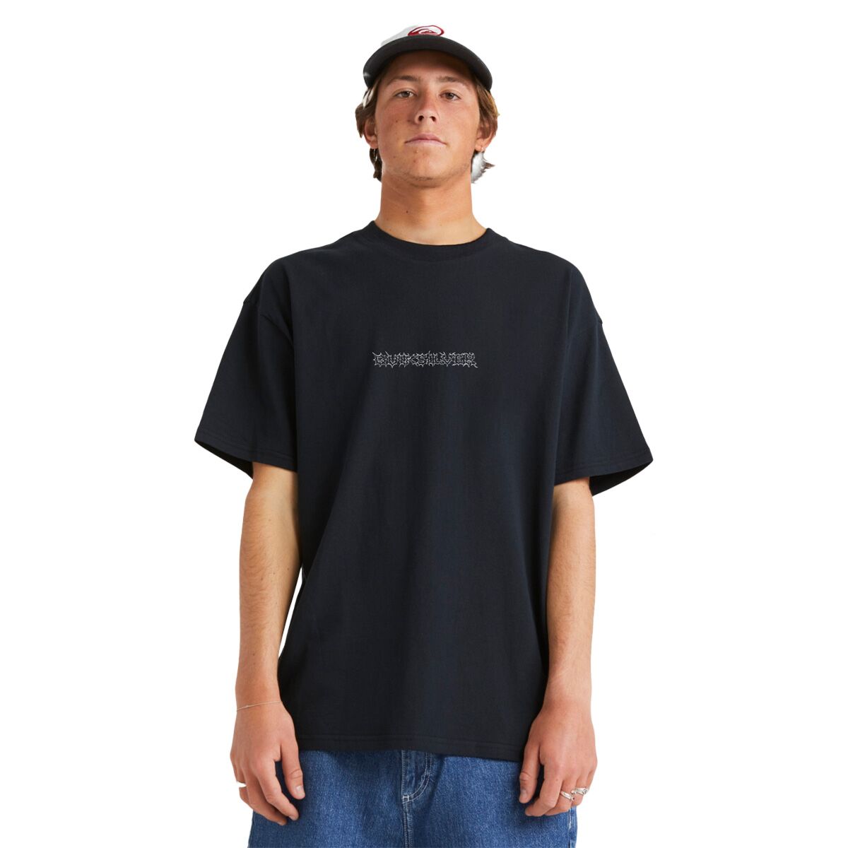 Quiksilver Men's Mc Razor Stn T-Shirt - Black - Comfortable Cotton Tee for Surfing, Skateboarding & Casual Wear