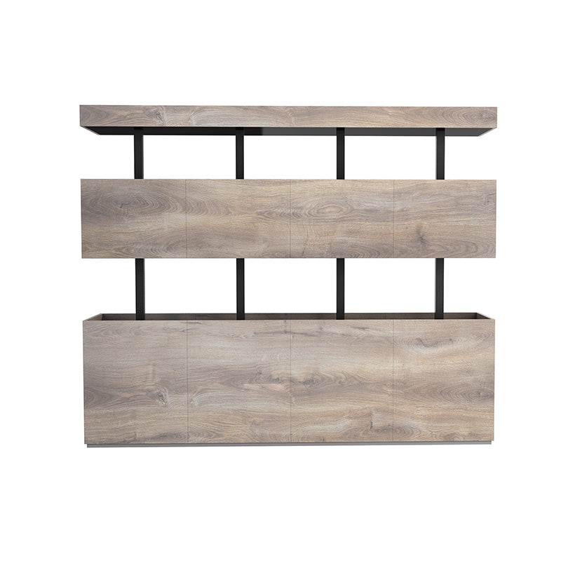 TRIBECA 200cm Warm Oak Display Unit - Modern Bookshelf for Living Room, Bedroom & Office Storage