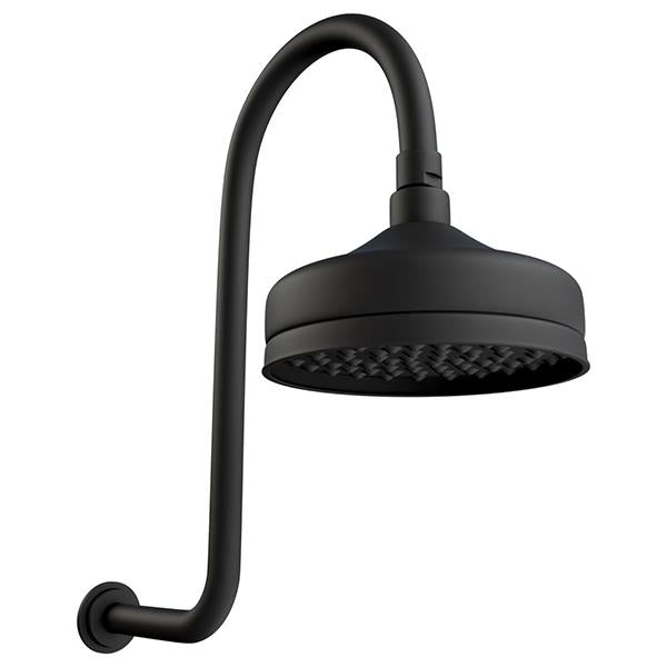 Fienza 411138B Matte Black Lillian Wall Mount Shower Arm Set - Modern Bathroom Fixture for Luxurious Spa Experience