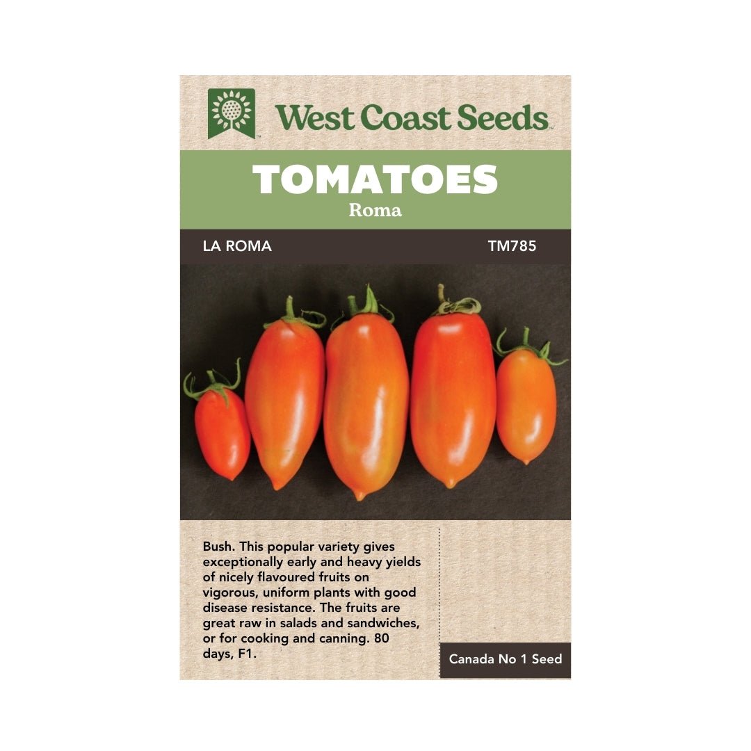 La Roma Tomato Seeds - Heirloom, Non-GMO, High Yield for Home Garden & Canning | Perfect for Sauces, Salads, and Fresh Eating