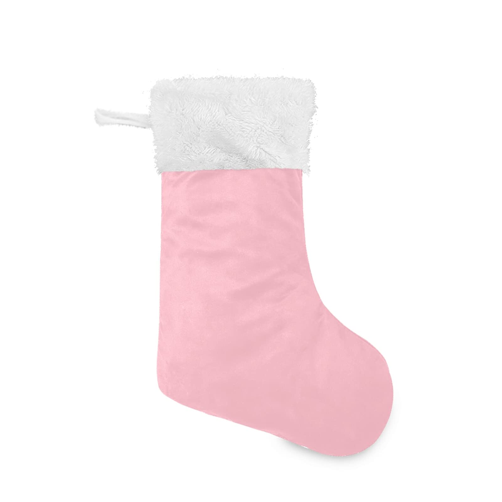 1 Pack Christmas Stocking - Plain Cherry Blossom Pink Xmas Stockings for Fireplace Decorations (17.7 Inch) - Perfect for Holiday Home Decor, Gift Giving & Festive Mantel Display