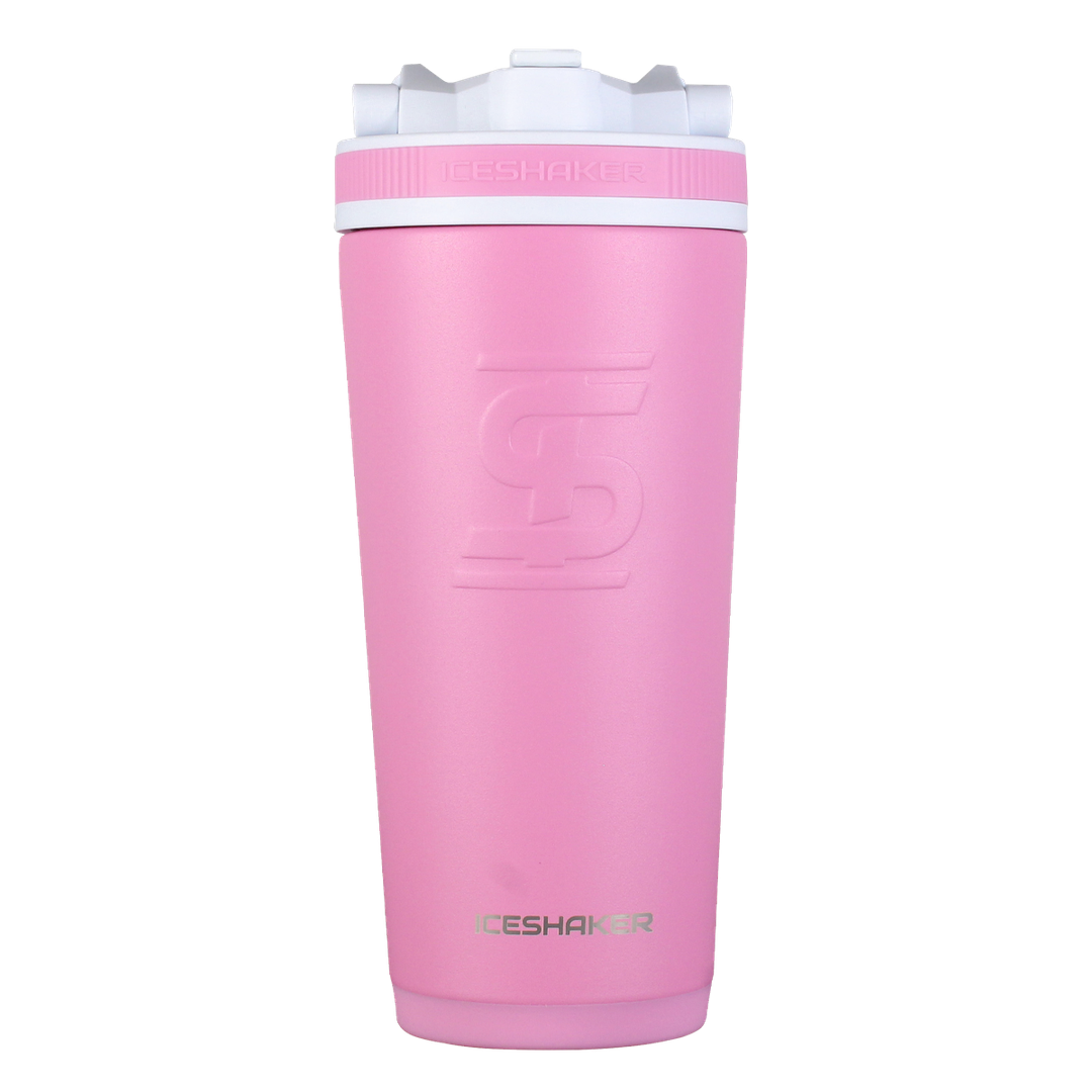 Custom 26oz Insulated Sports Water Bottle with Straw - Leakproof Pink Gym Bottle for Running, Workout & Outdoor Activities
