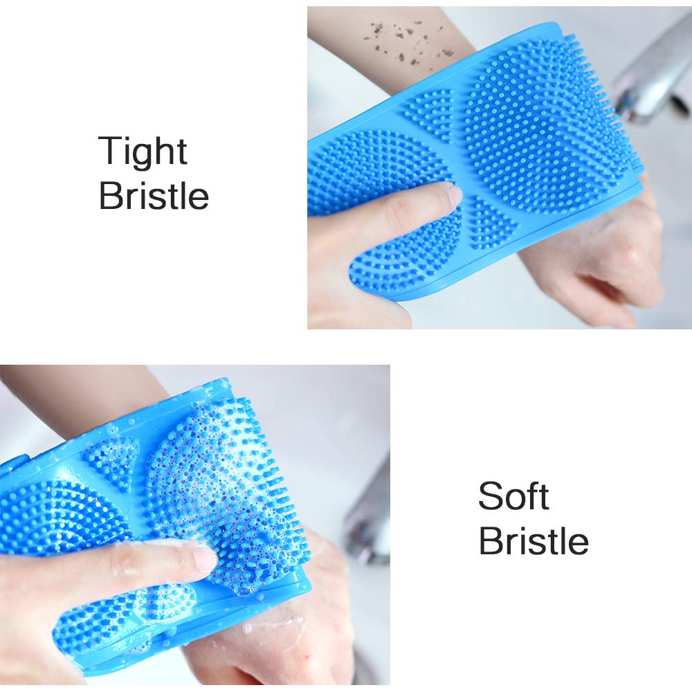 **Silicone Body Scrubber Belt - Long Back Scrubber & Massager for Shower, Bath & Foot Cleaning - Exfoliating Skin Brush for Men & Women - Perfect for Deep Cleansing, Relaxation & Spa Days at Home**