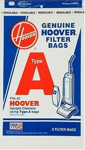 Hoover 4010001A Type A Vacuum Bags - 6 Pack | Genuine OEM Replacement Bags for Hoover Vacuums | Perfect for Pet Hair, Dust & Allergen Removal in Home Cleaning