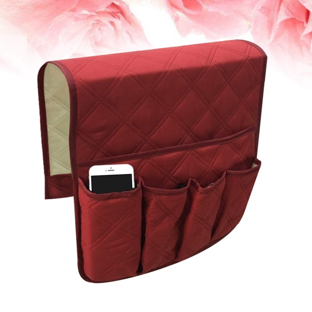 TOPBATHY 1-Piece Red Couch Armrest Shelf Bracket - Universal Tablet Stand Holder for Sofa, Bedside, Car & Wall Mount - Space Saving Storage Solution for Books, Phone, Remote & Accessories | Perfect for Living Room, Office & Travel Use