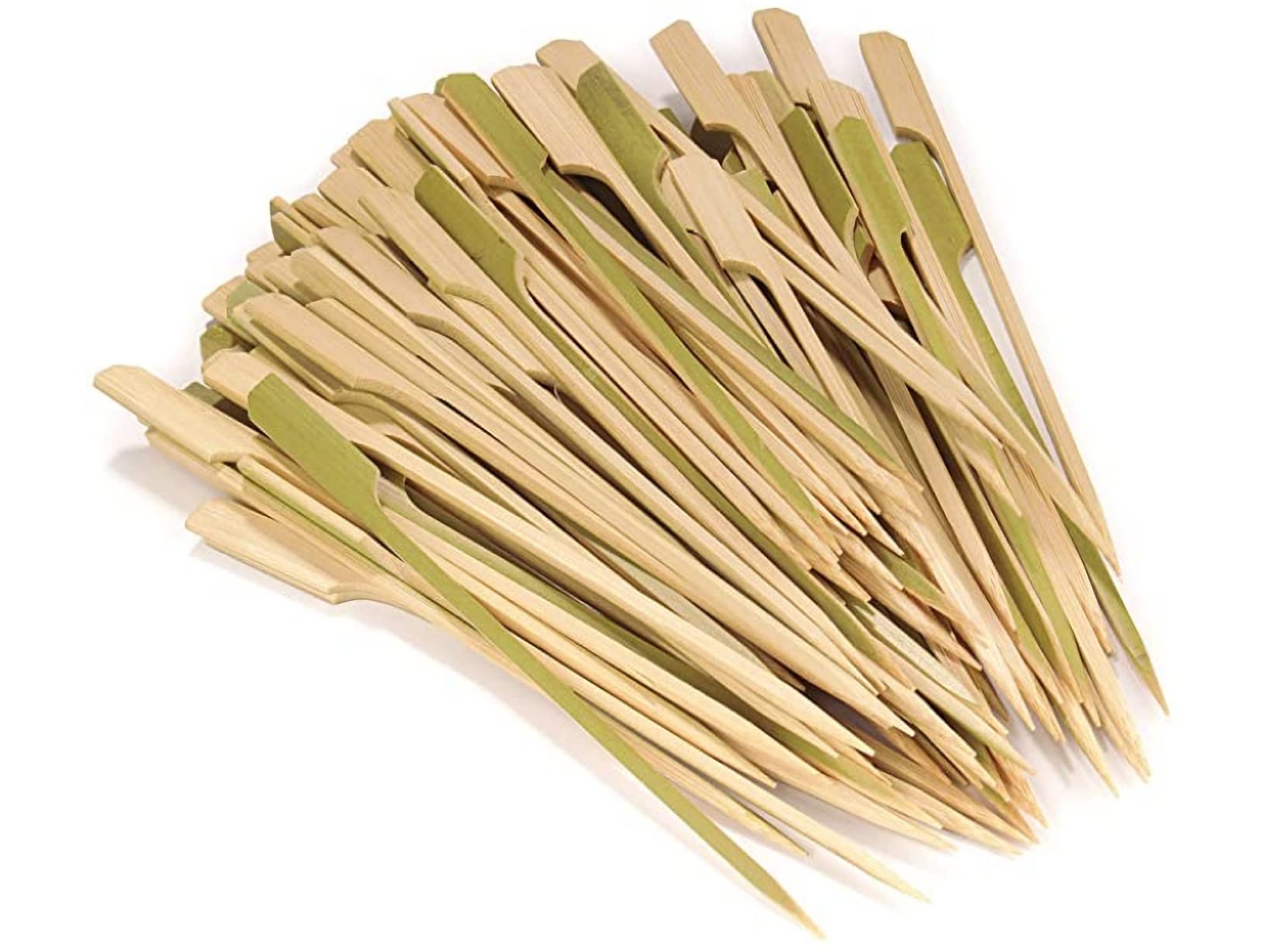 200 Pack 7 Inch Bamboo Skewers - Wooden Picks for Cocktails, Appetizers, Fruit Kabobs, Sandwiches & BBQ - Perfect for Parties, Grilling & Food Presentation (Also Available in 4.7