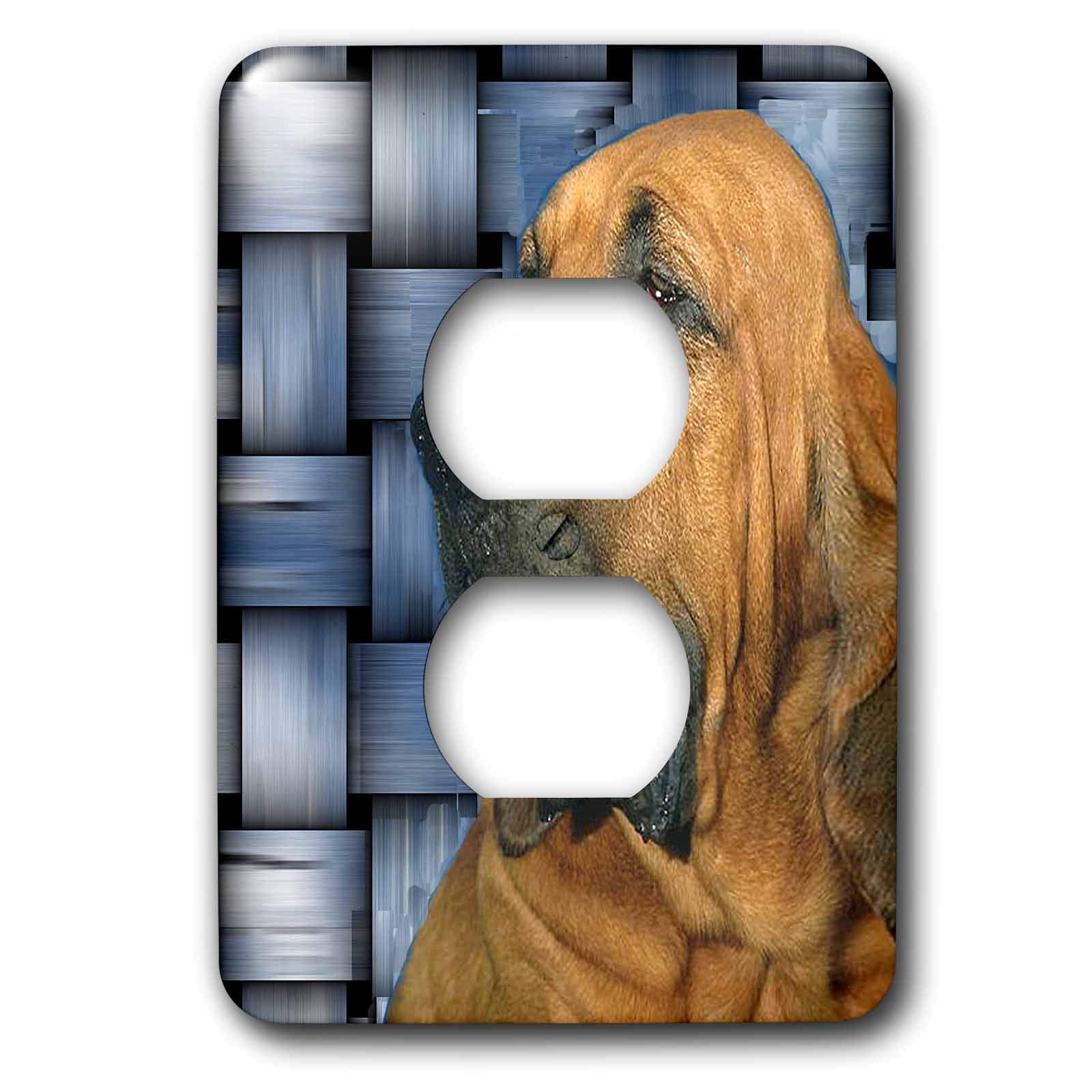 3D Bloodhound 2 Outlet Cover - Decorative Electrical Plug Cover for Home Safety - Perfect for Dog Lovers, Pet Owners & Hunting Enthusiasts - Use in Living Rooms, Bedrooms & Nurseries
