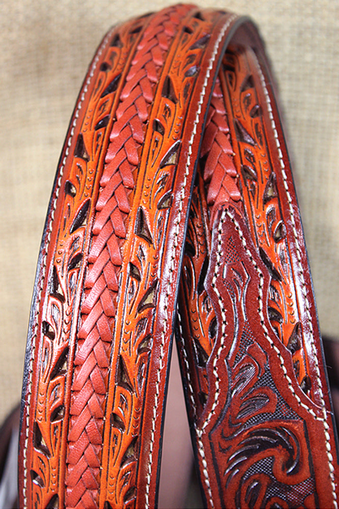 42 Inch 3D Brown Floral Men's Fashion Leather Belt with Removable Buckle - Stylish Accessory for Casual & Formal Outfits
