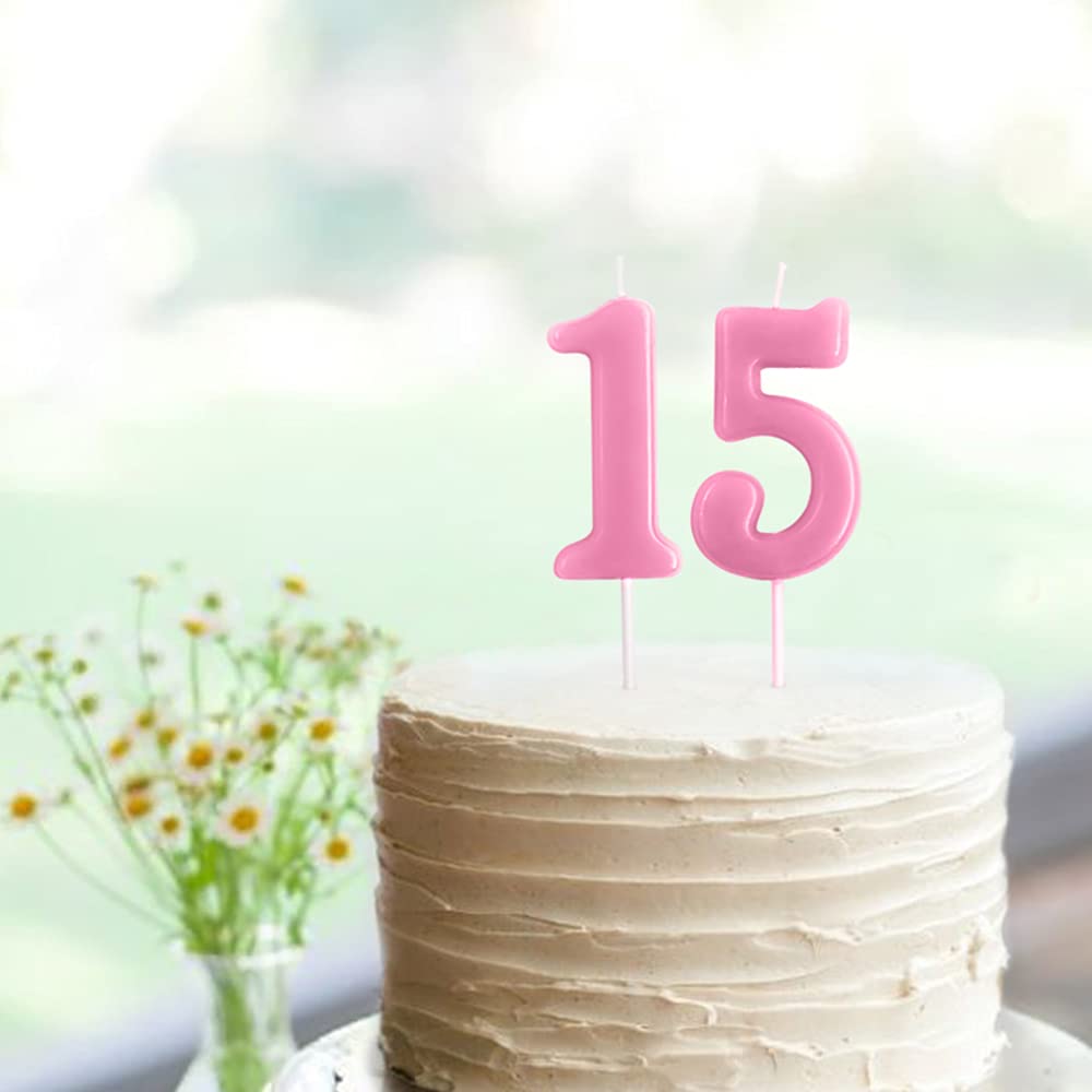 2nd Birthday Candle - 2.76 Inch Large Number 2 Candle for Cake Decorations | Pink Birthday Party Supplies for Toddler Celebrations, Anniversaries & Special Occasions | Perfect for 2-Year-Old Birthday Cakes, Baby Showers & Wedding Anniversary Decor