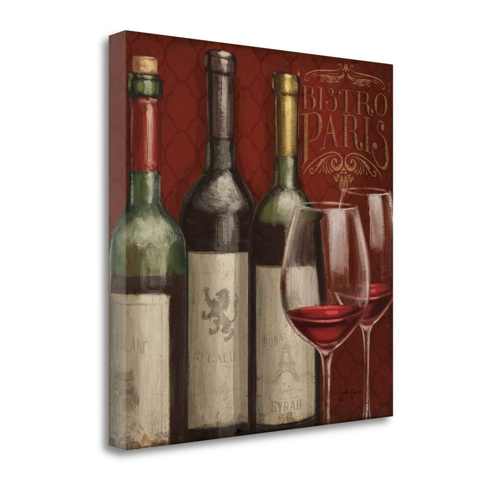 Bistro Paris III By Janelle Penner - Fine Art Giclee Print on Gallery Wrap Canvas, Ready to Hang Wall Decor - Perfect for Living Room, Bedroom & Office Artwork