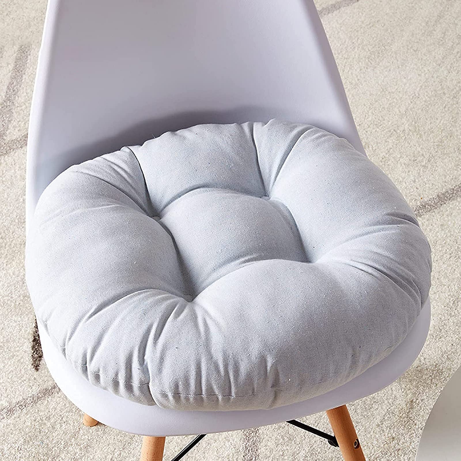 2-Pack Round Padded Chair Cushions for Garden & Dining - Comfortable Seat Pads for Home Office, Indoor & Outdoor Use - Pressure Relief Cushion for Chairs, Patio Furniture & Floor Sitting (18