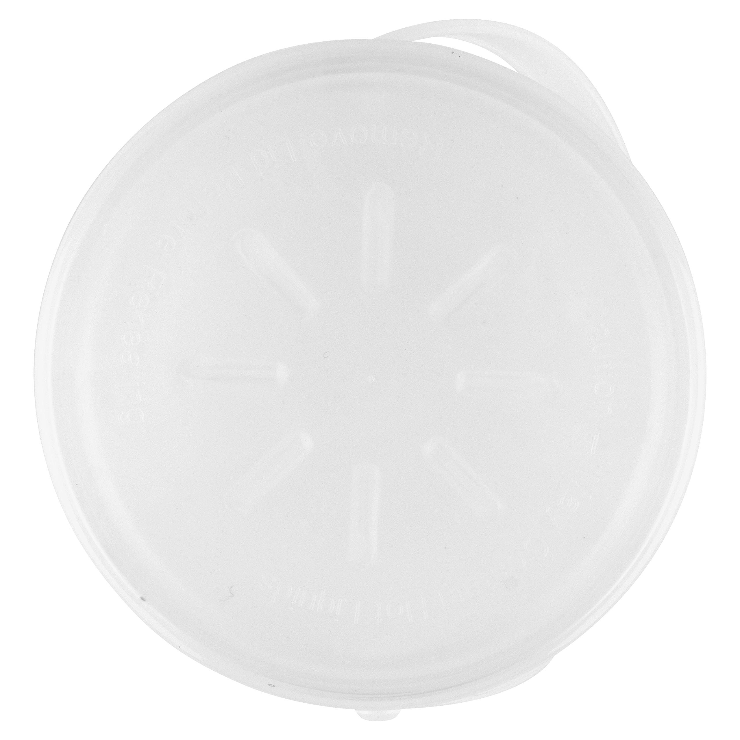 GET EC-13-1-CL 16oz Clear Plastic Take-Out Soup Containers with Lids (12-Pack) - Perfect for Restaurants, Catering & Food Delivery Services