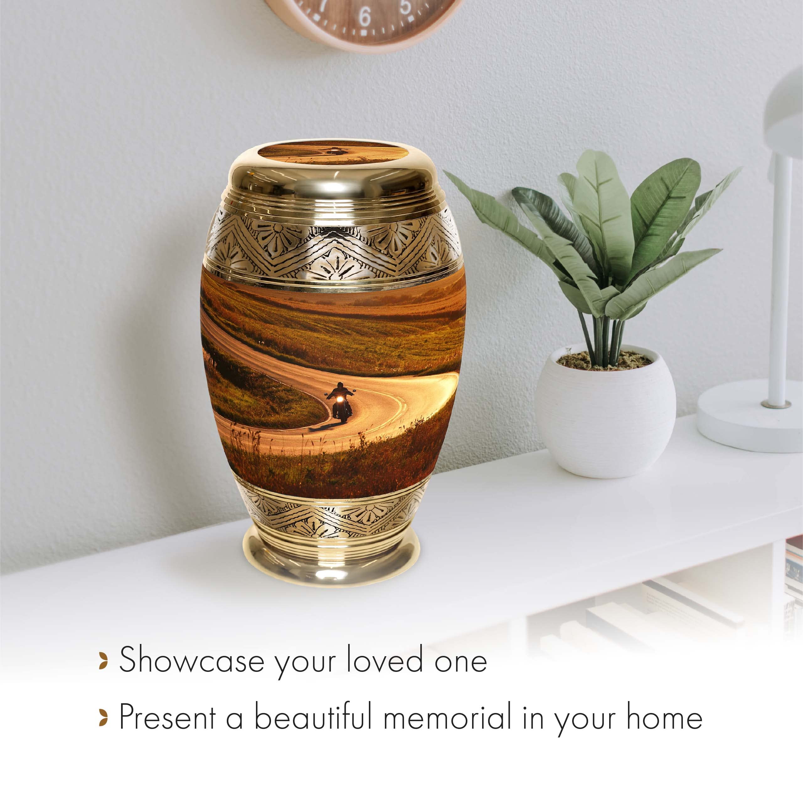 Extra Large Personalized Cremation Urn for Adult Male Ashes - Handcrafted Decorative Urn for Human Ashes - Perfect for Memorial Services, Home Display & Honoring Loved Ones